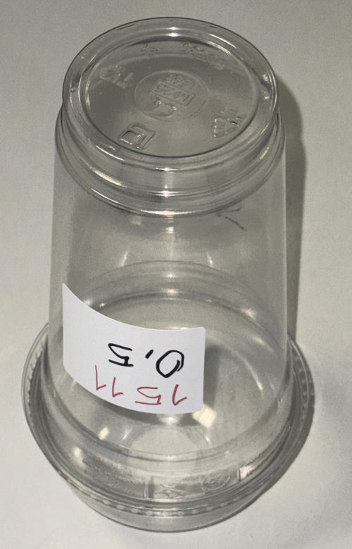 Smoothiebecher Ausschankbecher 500ml PET Becher Transparent Einweg Plastik 1511