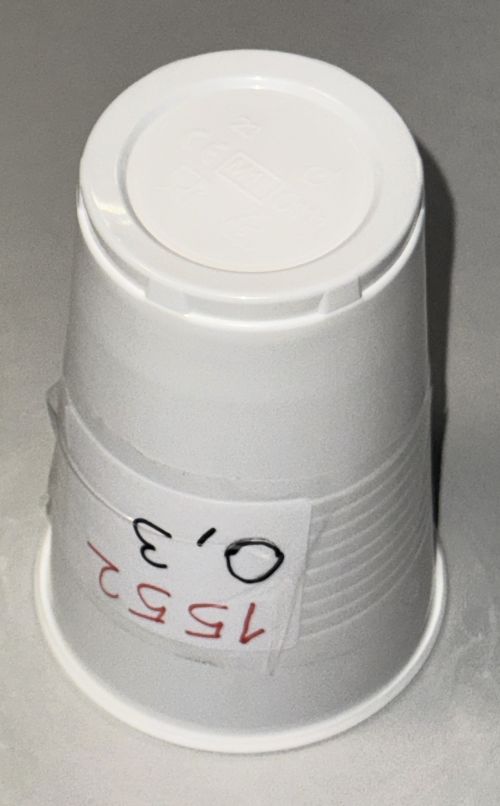 Einwegbecher 300ml 0,3 l weiss Plastikbecher Trinkbecher P.P. Art 1552