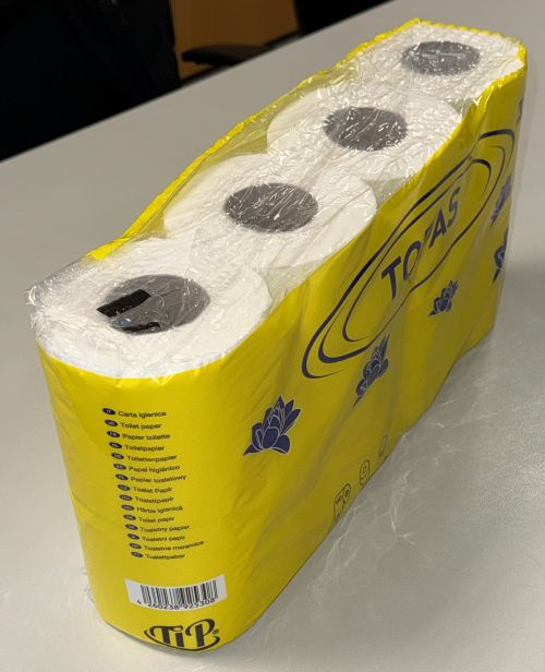 Toilettenpapier 3 lagig  8x8 Rollen  150 Blatt WC Papier Zellstoff Art 0995