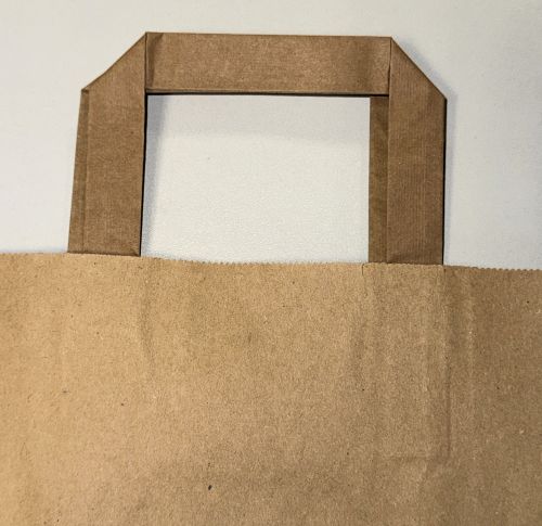 Tragetaschen Papiertüten braun Flachhenkel Papier Tüte Taschen 32x17x42 cm PT04