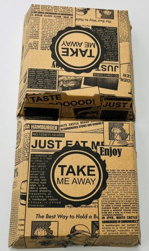 Burgerbox Kraftpapier L biologisch abbaubar 13x13x9 cm Takeaway Transportbox HB_L