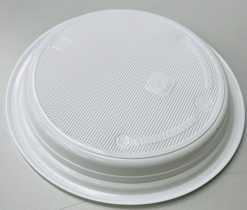 Plastikteller Weiß Rund Mehrweg Teller ungeteilt Menüteller Party Teller 1530_MW 
