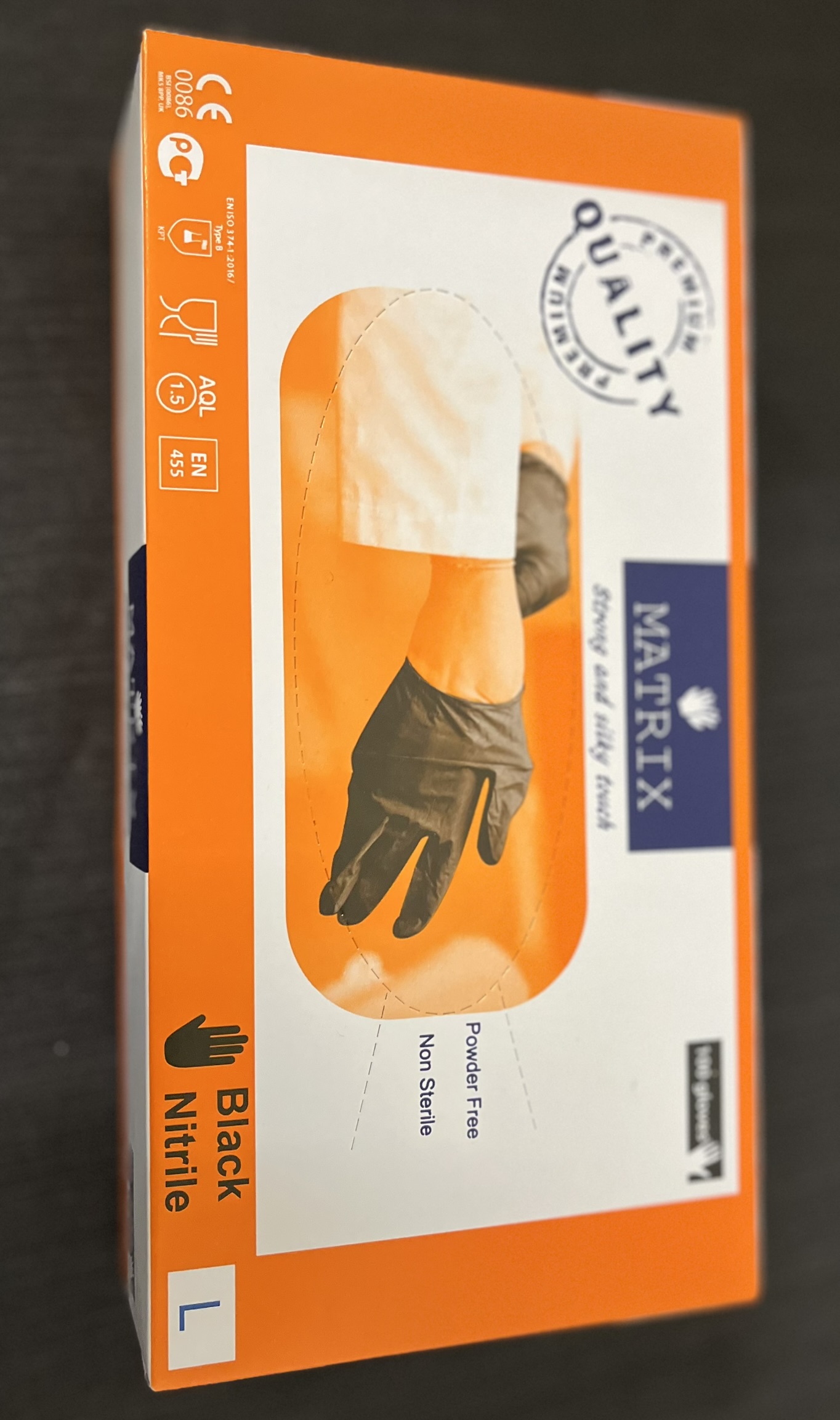 Nitril Handschuhe Schwarz Einweg Einmalhandschuhe puderfrei robust Größe M