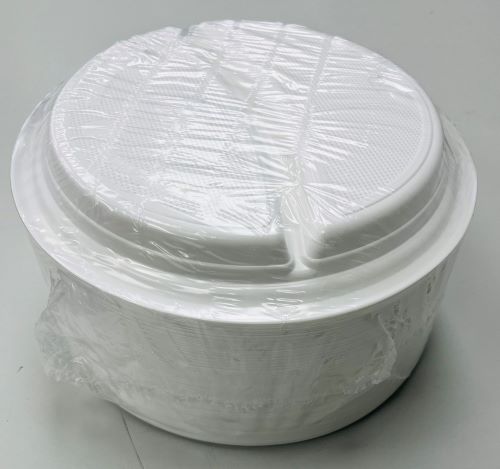 Plastikteller 2-geteilt Weiß Rund Mehrweg Menüteller Party Teller 1531_MW