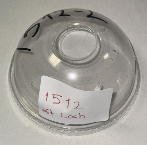Dom Deckel mit Loch Transparent  PET  Passend für 1508 1511 1513 1514 Art 1512