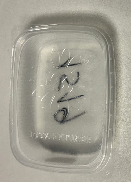 Feinkostbecher 125 ml eckig klar inkl. Deckel PP/PP, transparent, Einweg, Art 1519