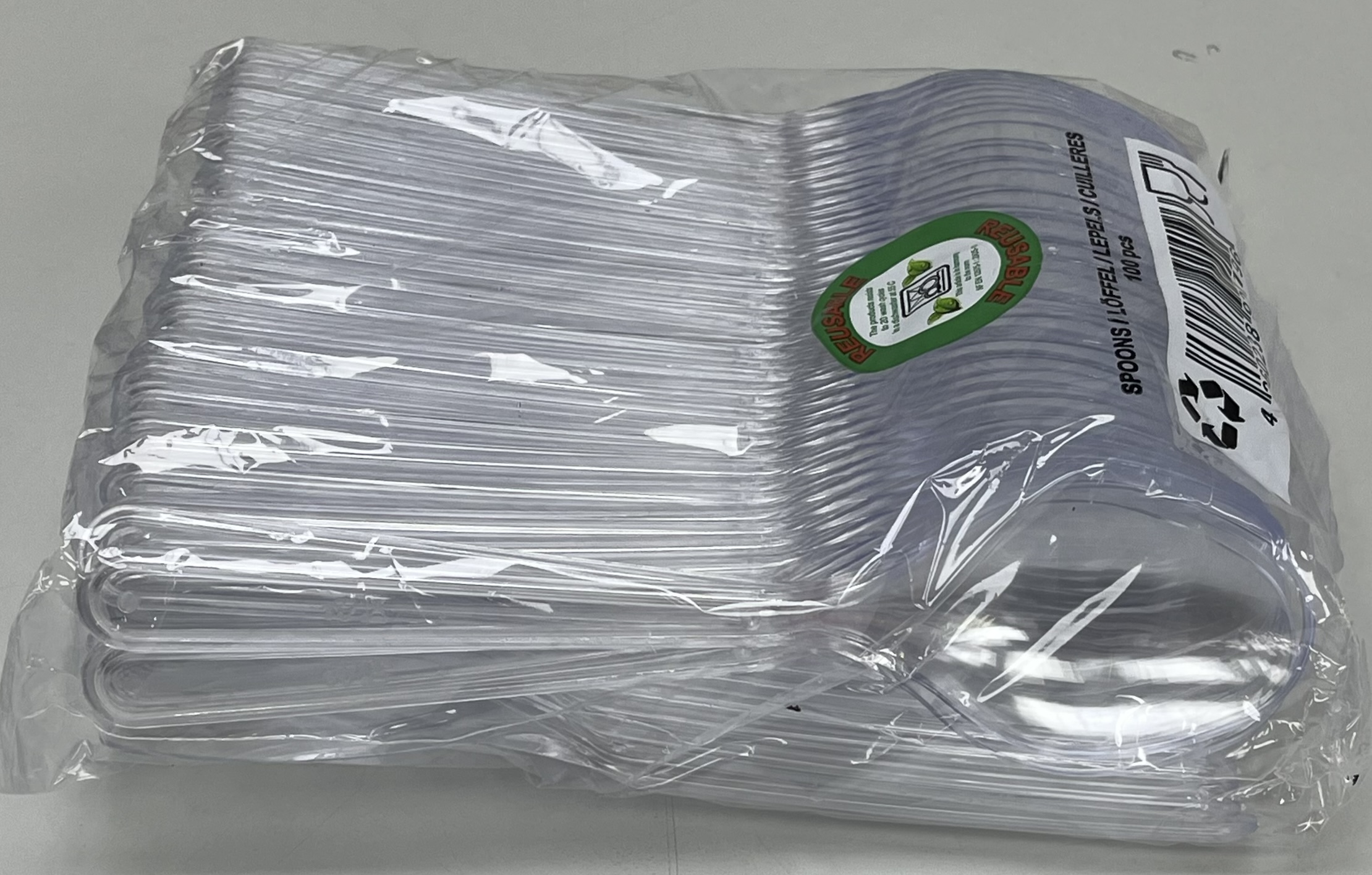 Plastiklöffel Mehrweg Besteck Löffel Transparent 175 mm lebensmittelecht 1542_T