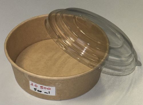  Kraft Salatbox Einweg 500 ml Bio Salatschalen Rund Braun Kartonschale SB500