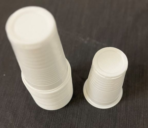 Plastikbecher 200ml Weiß Party Becher Kaltgetränke PP Einweg Trinkbecher 1516