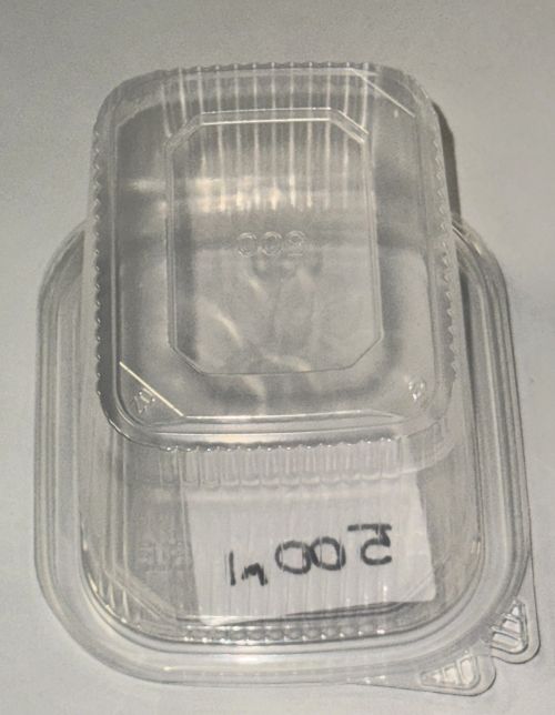 Klappbox Feinkostbecher 500 ml PP mit Deckel – Einweg Becher klar Art 1675