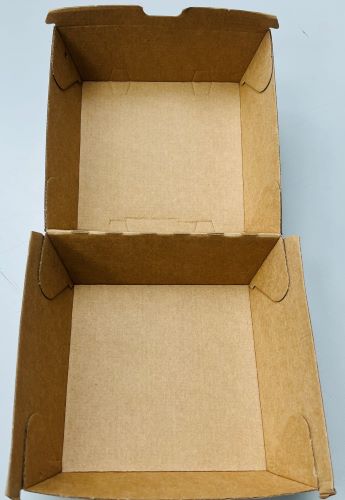 Burgerbox M Kraftpapier Bio Transportbox 11,5x11,5x9 cm Einweg Box HB_M