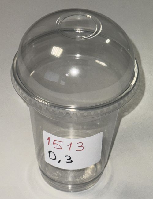 Smoothiebecher Ausschankbecher 300ml PET Becher Transparent Einweg Plastik 1513