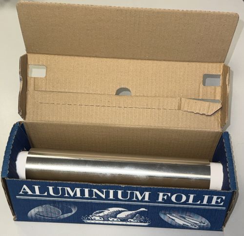 Alufolie Rolle 30cm 14µ 900g 150m Abrollbox Kartonbox Gastro Spenderkarton 2080