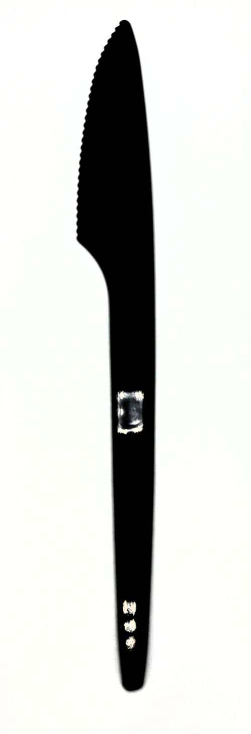 Mehrwegmesser Schwarz, Kunststoff, lebensmittelecht, Plastikmesser Art 1540_S