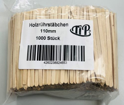Holzstäbchen 110 mm Kaffee Tee Heißgetränk Bio Einweg 1749