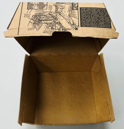 Burgerbox M Kraftpapier Bio Transportbox 11,5x11,5x9 cm Einweg Box HB_M