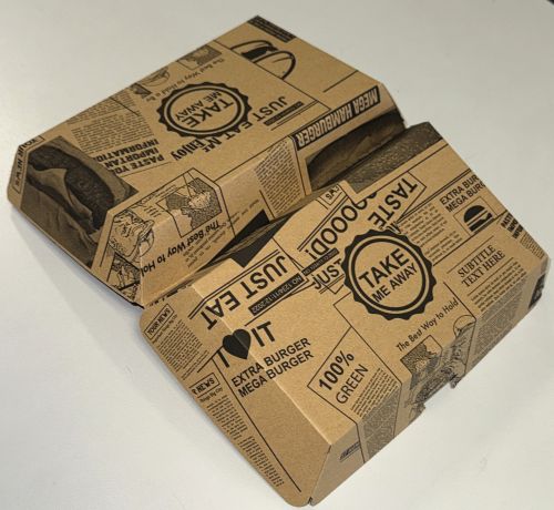 Lunchbox Kraftpapier 192x110x80 mm Snackbox Box Menübox Take me away Art mb