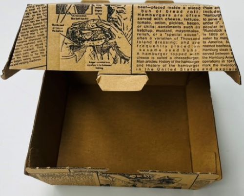 Burgerbox Kraftpapier L biologisch abbaubar 13x13x9 cm Takeaway Transportbox HB_L