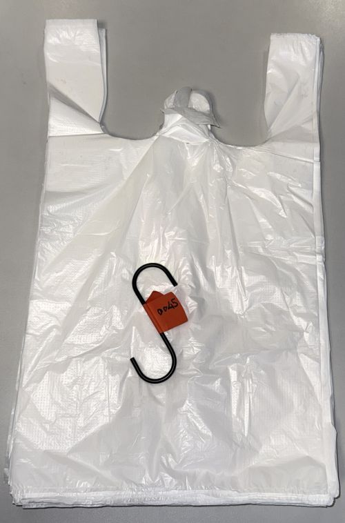 2000  X TÜTE HEMDCHEN TRAGETASCHEN HDPE 14,9 µ 30+18x55 cm WEIß  BEUTEL  0045