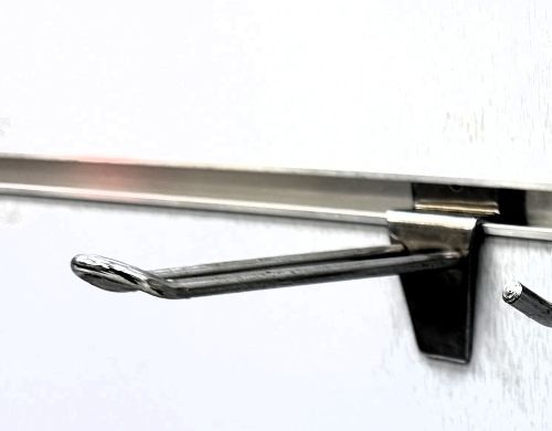 Doppelhaken für Lamellenwand, Paneelwand, Warenträger,10 cm Ø 6mm 