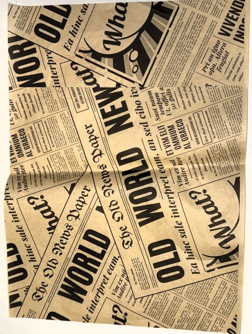 Hamburger Einwickel Papier 25x32,5 cm braun Druck "Newsprint" Art 6003