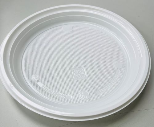 Plastikteller Weiß Rund Mehrweg Teller ungeteilt Menüteller Party Teller 1530_MW 