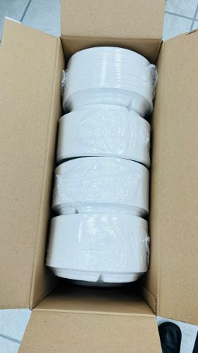 Plastikteller 2-geteilt Weiß Rund Mehrweg Menüteller Party Teller 1531_MW