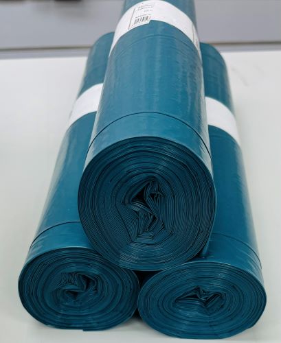 Abfallbeutel 240L Müllsack Rollen Stark 35µ 100x125cm Blau Tüten Müllbeutel 0171