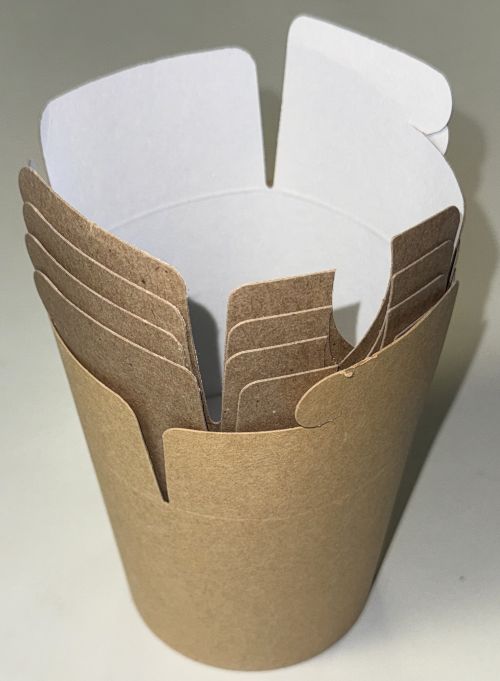  Dönerbox Braun Kraftpapier 770 ml 26 OZ mit Faltdeckel  Einweg Nudelbox Art 9007K