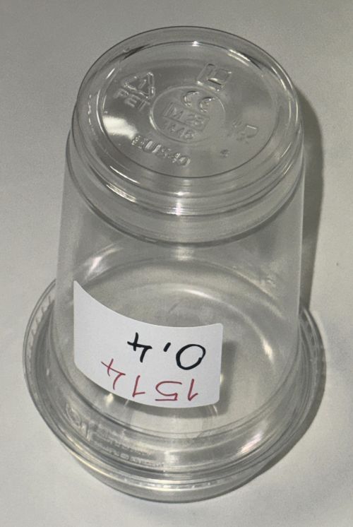 Smoothiebecher Ausschankbecher 400ml PET Becher Transparent Einweg Plastik 1514