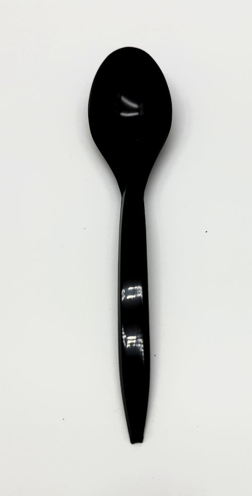 Mehrweg Löffel schwarz 175mm Kunststoff lebensmittelecht Plastik Einweg Art 1542_S