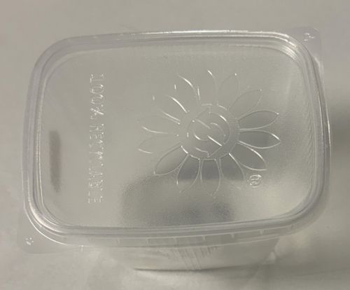 Feinkostbecher 500 ml Eckig klar inkl. Deckel PP/PP transparent, Einweg Art 1523