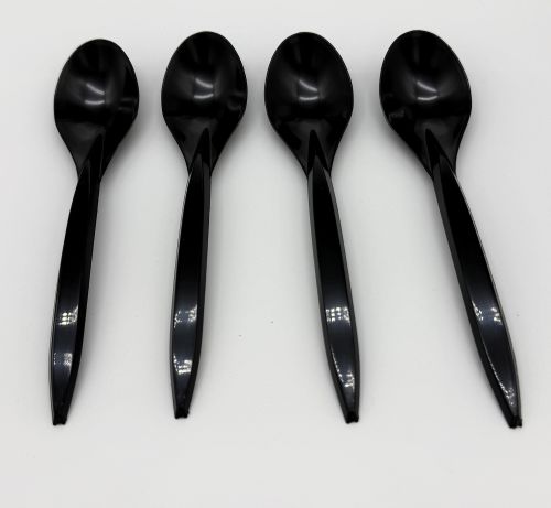 Mehrweg Löffel schwarz 175mm Kunststoff lebensmittelecht Plastik Einweg Art 1542_S