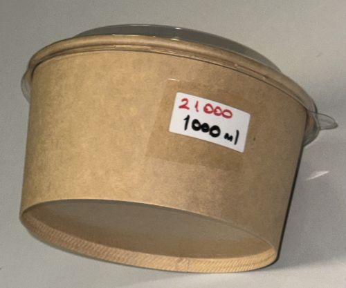  Kraft Salatbox Einweg 1000 ml Bio Salatschalen Rund Braun Kartonschale SB1000