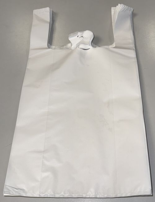 TÜTEN PLASTIK HEMDCHEN TRAGETASCHEN HDPE 30+18x55 cm WEISS  51 µ BEUTEL 0034