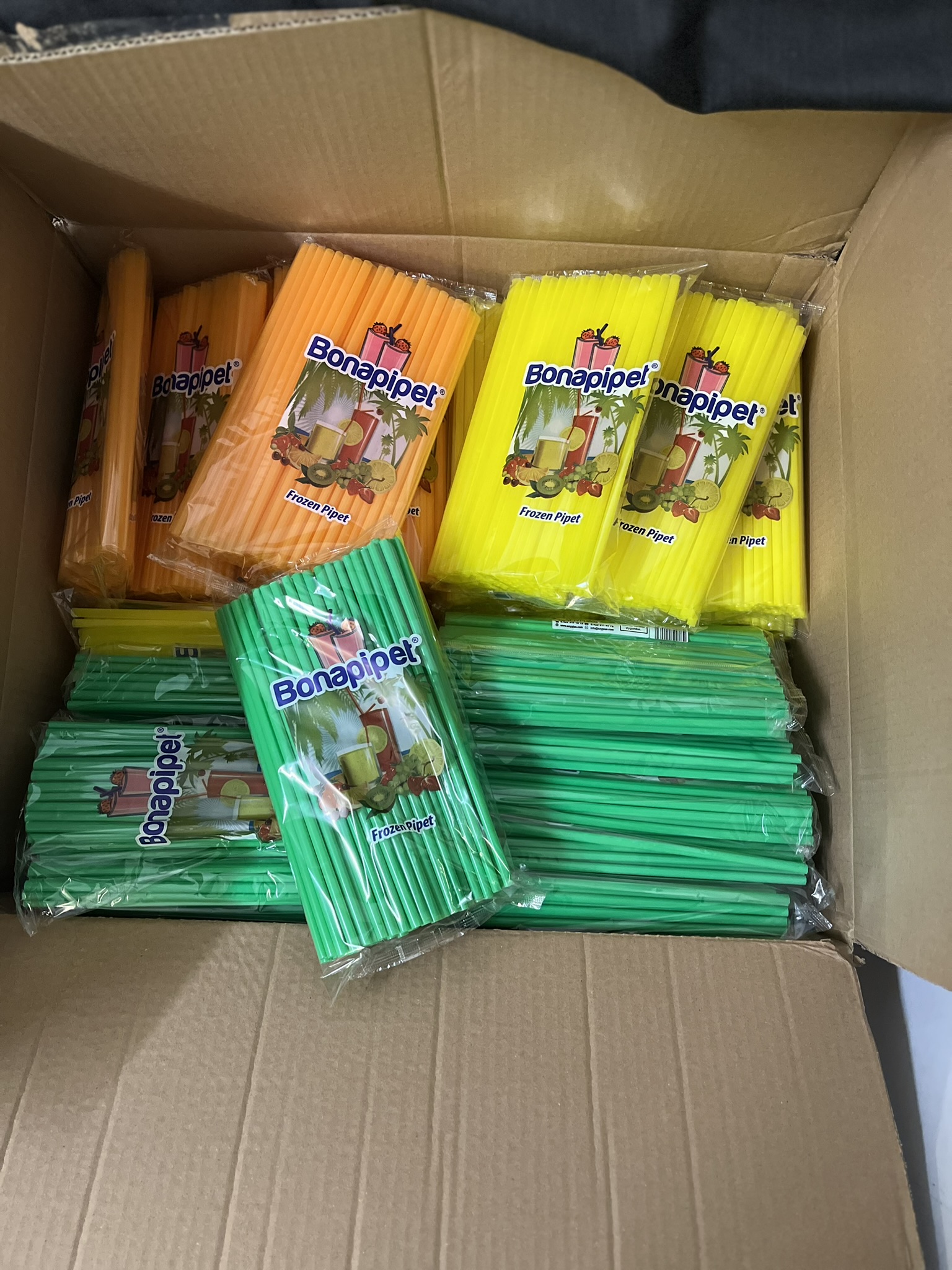 Strohhalm Bunt 260 mm Ø 8 mm Plastik Kunststoff Jumbo Drink Trinkhalm Mehrweg