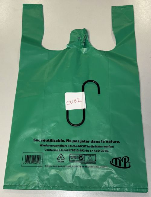 TÜTEN PLASTIK HEMDCHEN TRAGETASCHEN HDPE 28+14x48 cm WEISS GRÜN TÜTE BEUTEL 0032