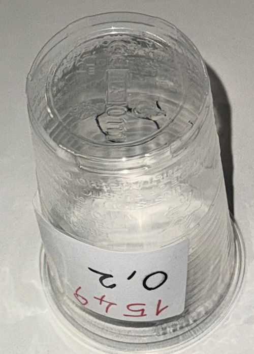 Einwegbecher 200ml 0,2 l transparent Plastikbecher Trinkbecher P.P. Art 1549