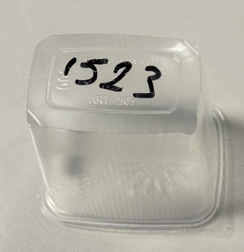 Feinkostbecher 500 ml Eckig klar inkl. Deckel PP/PP transparent, Einweg Art 1523