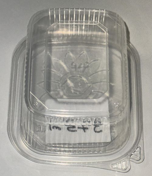 Klappbox Feinkostbecher 375 ml PP mit Deckel – Einweg Becher klar Art 1670