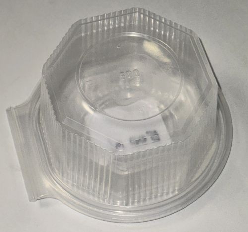 Haushaltsbox Salatbox 500 ml PP 8‑eckig klar mit Deckel | Einweg Schale 1610