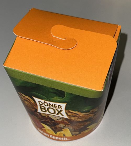 Dönerbox Kraftpapier 475 ml 16 OZ mit Faltdeckel Pommes Einweg Nudelbox Art 9005