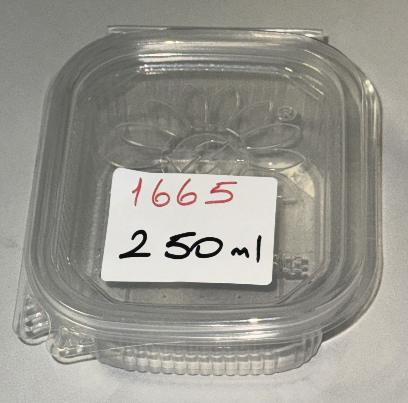 Klappbox Feinkostbecher 250 ml PP mit Deckel – Einweg Becher klar Art 1665