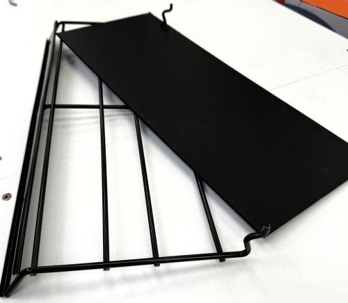 Regal für Lamellenwand Paneelwand Warenregal 45 cm Schwarz