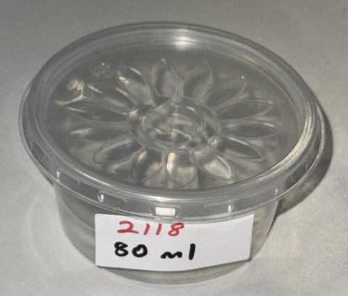  Soßenbecher rund 80 ml PP klar mit Deckel Dipbecher Dressing Einweg Art 2118