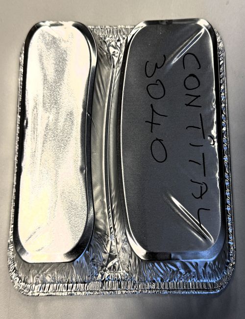 Alu Menü Schale 812C R880G/122G  213x148x40 mm  2 geteilt lebensmittelecht 3040