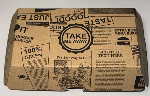Lunchbox Kraftpapier 192x110x80 mm Snackbox Box Menübox Take me away Art mb
