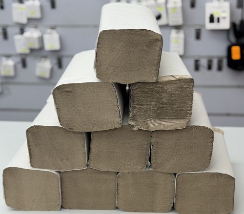 Papierhandtücher Falthandtücher Einmal-Handtücher Natur Grau ZZ-Falz 25x23 cm 1001