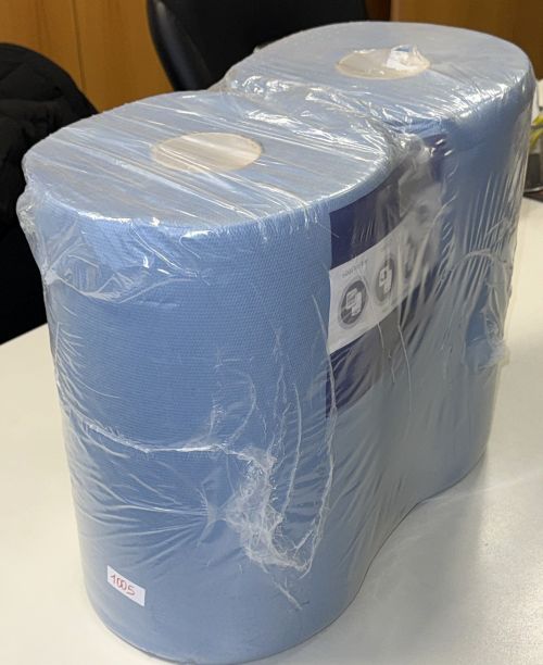 Werkstattrolle Blau 36x36 cm 2-Lagig 500 Blatt Putztuch Rolle Papier Art 1005