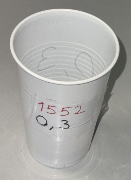 Einwegbecher 300ml 0,3 l weiss Plastikbecher Trinkbecher P.P. Art 1552